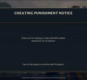 英雄联盟手游出现cheating punishmentnotice怎么办？cheating punishmentnotice错误解决方法